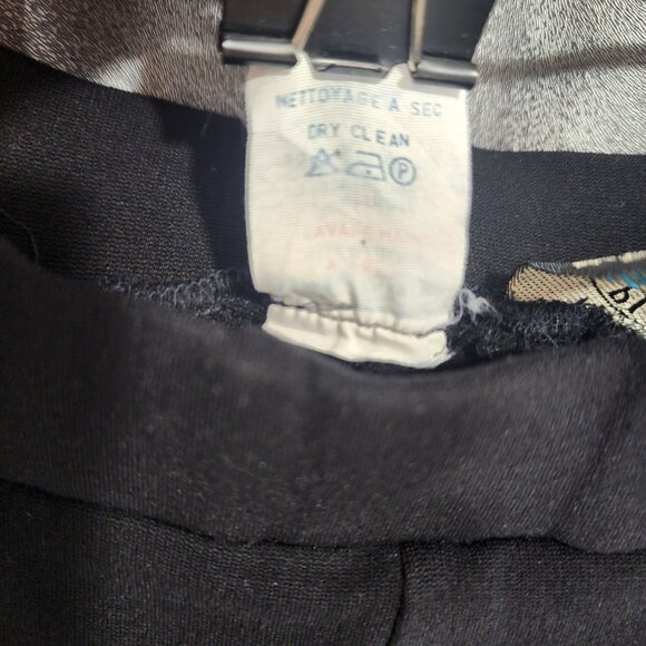 Vintage Plein Sud Black Stirrup Stretch Pants Leggings 38/6 Made in France - Picture 11 of 12